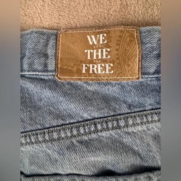 We The Free Free People Boho Festival Denim Cutoff Shorts Size 25 - Picture 6 of 8